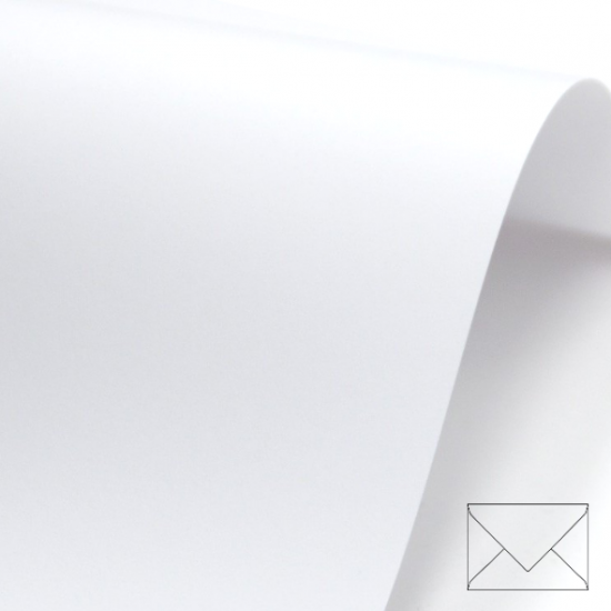 Dettaglio Carta Fedrigoni Splendorgel Extra White bianco luminoso con finitura liscia e uniforme