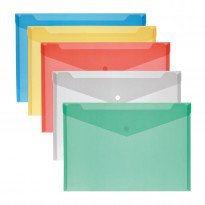Busta con bottone Plastidea A5 colori assortiti