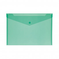 Buste con bottone A4 verde Plastidea