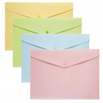 Buste con bottone A4 pastello Lebez 81065