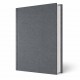 Copertina tesi rigida Athena Antracite metallizzata effetto tessuto
