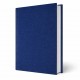Copertina tesi rigida Athena Blu effetto tessuto