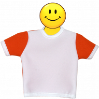 Mini t-shirt in poliestere - con maniche arancio