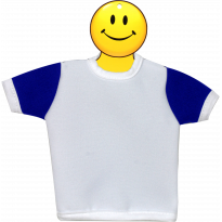 Mini t-shirt in poliestere - con maniche blu