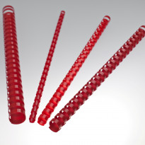 Dorsi plastici per rilegatura a 21 anelli rosso
